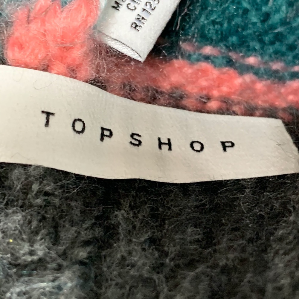 Topshop Stripe Neutral Hued Knit Beanie O/S - Picture 8 of 9